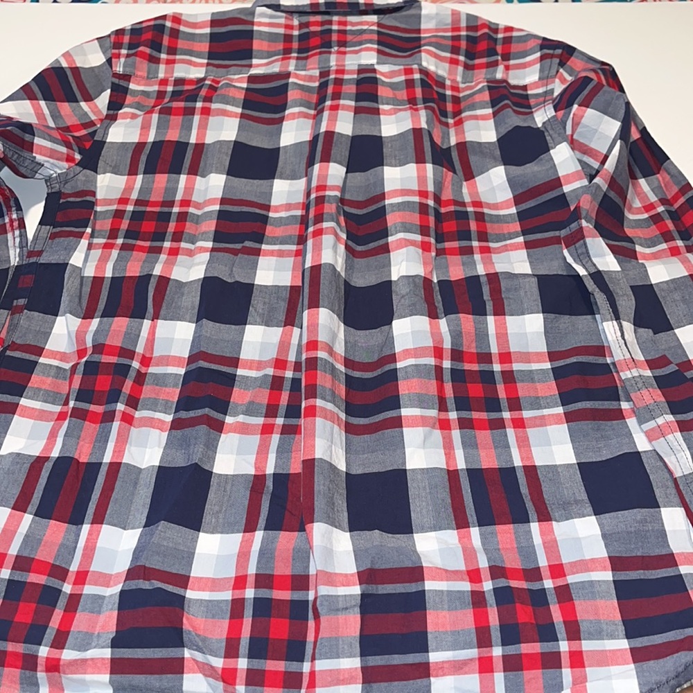 Boys Hilfiger Plaid Casual Long Sleeved Shirt - Large 12/14 - Picture 4 of 4